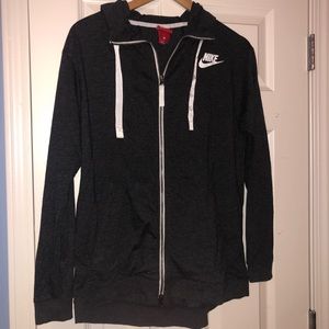 Gray Nike Full-Zip Hoodie